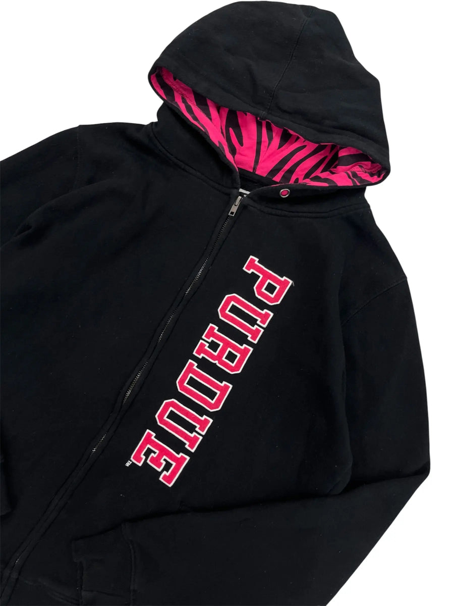 Y2K 2000s Purdue Embroidered Hooded Sweatshirt - L Hammered Threads