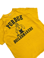 Vintage 70s Purdue Boilermakers Graphic Tshirt - Boxy M Hammered Threads