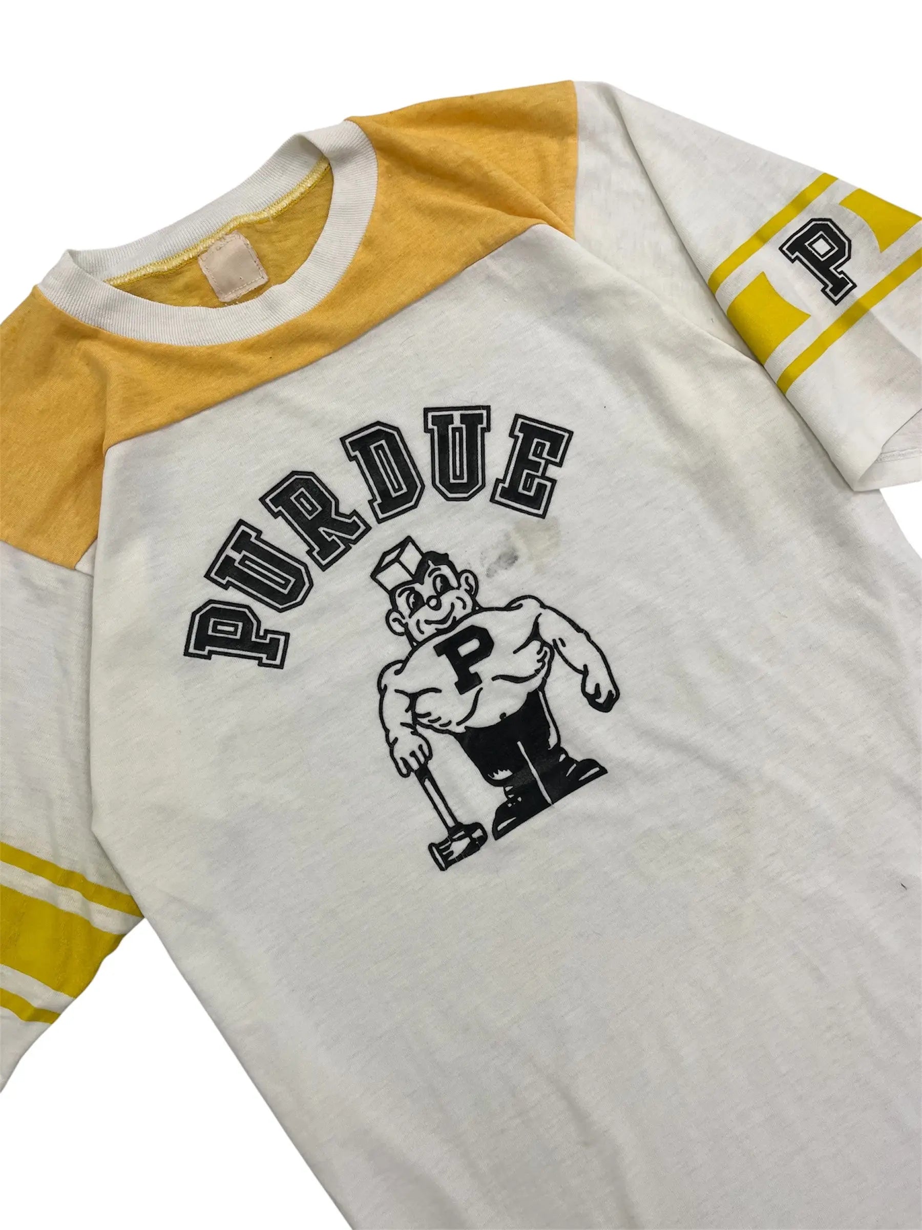 Vintage 70s Purdue Pete Graphic Tshirt - M Hammered Threads