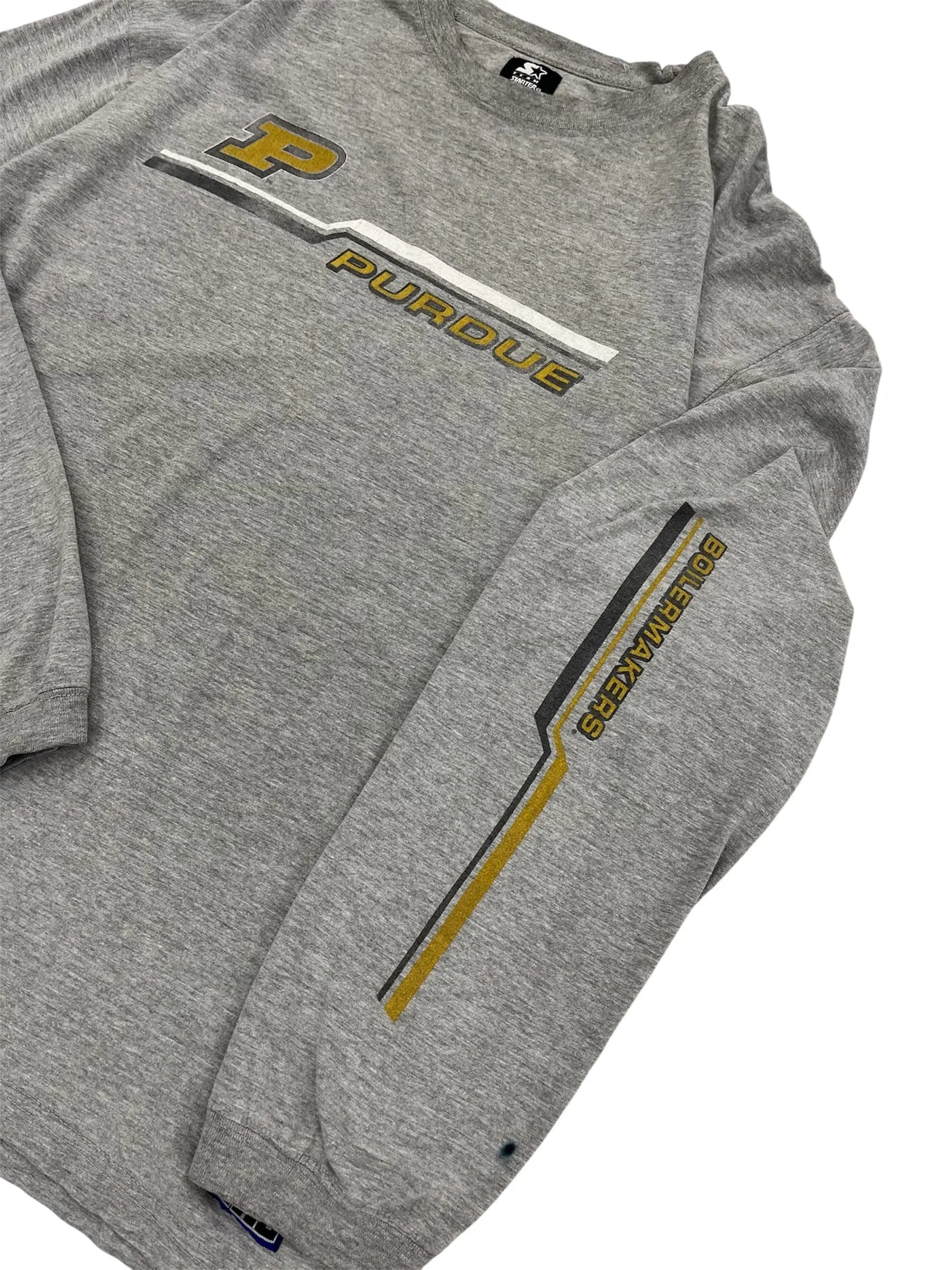 Y2K 2000s Purdue Boilermakers Graphic Long Sleeve Shirt - XXL Hammered Threads