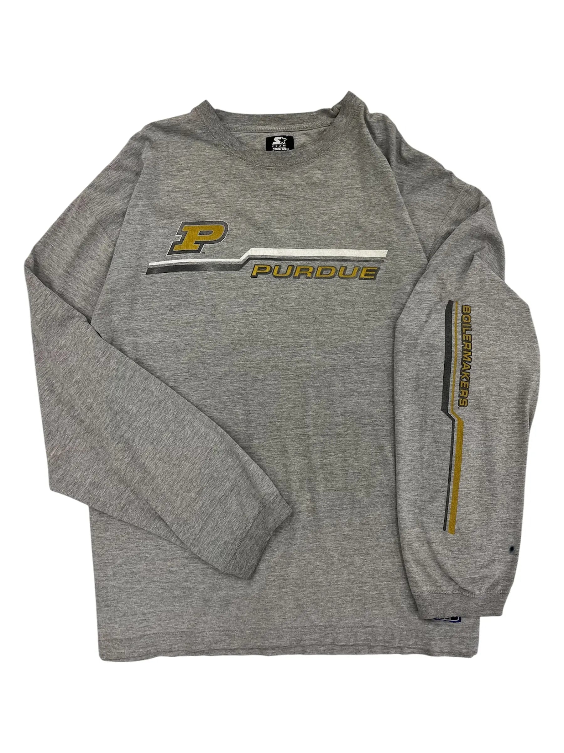 Y2K 2000s Purdue Boilermakers Graphic Long Sleeve Shirt - XXL Hammered Threads