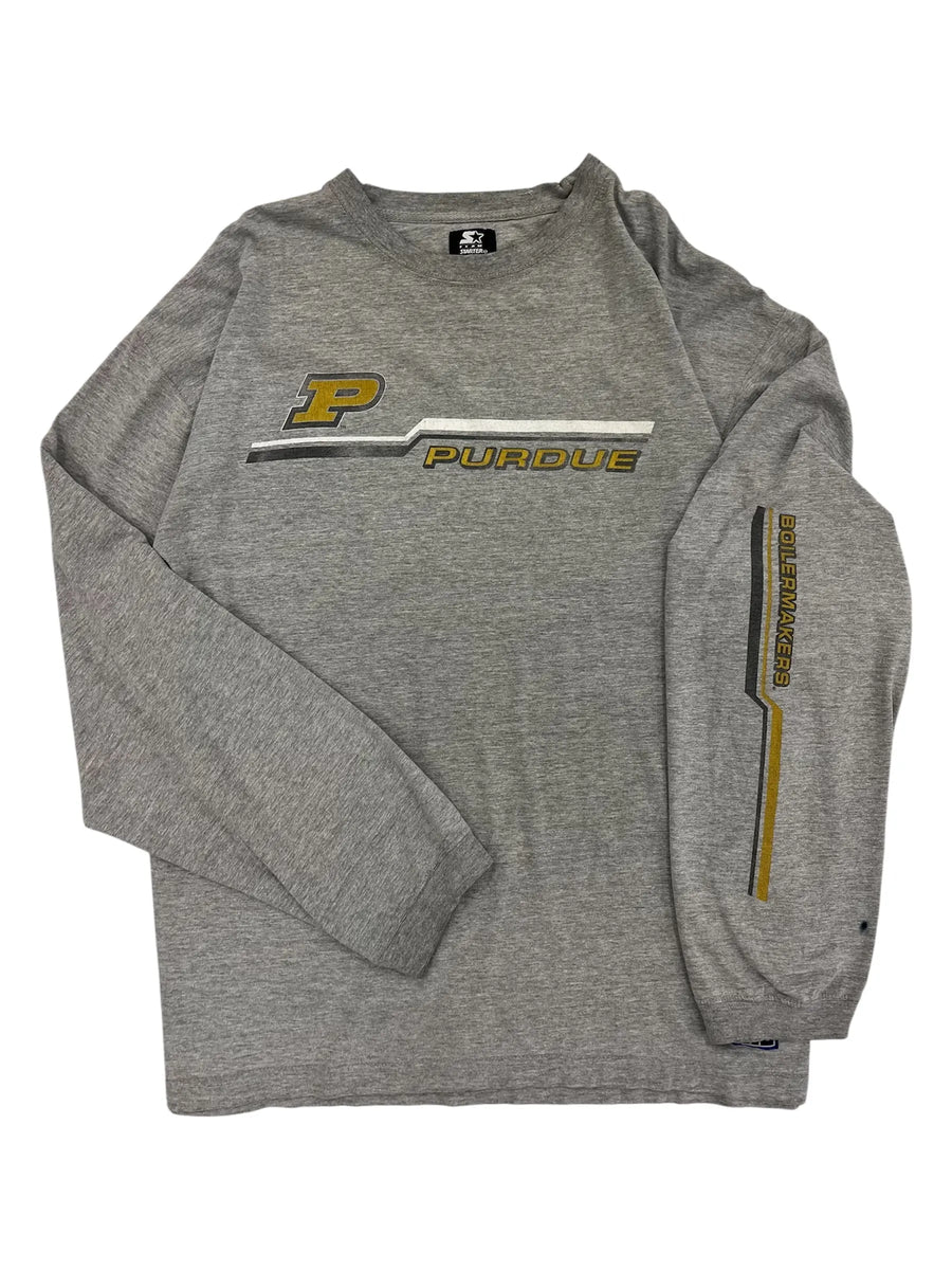Y2K 2000s Purdue Boilermakers Graphic Long Sleeve Shirt - XXL Hammered Threads