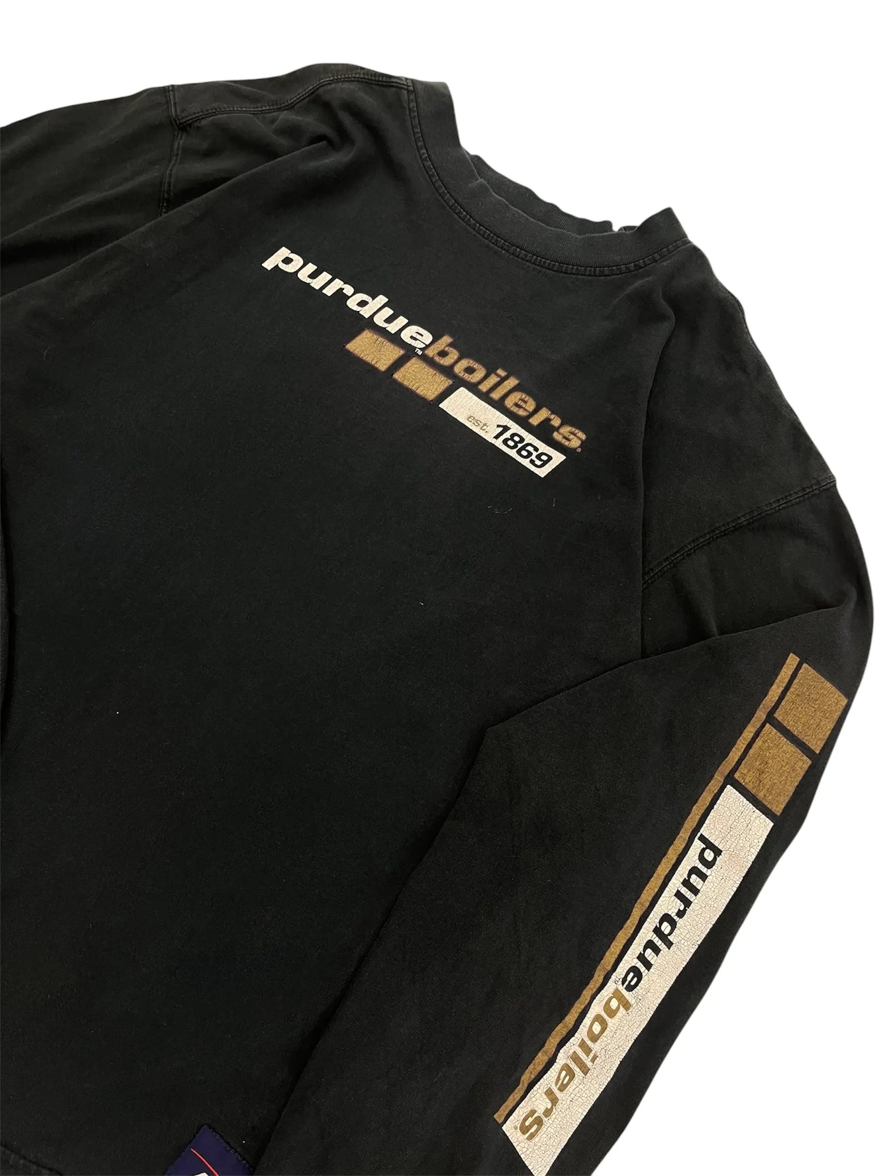 Y2K 2000s Purdue Boilermakers Graphic Long Sleeve - XL Hammered Threads