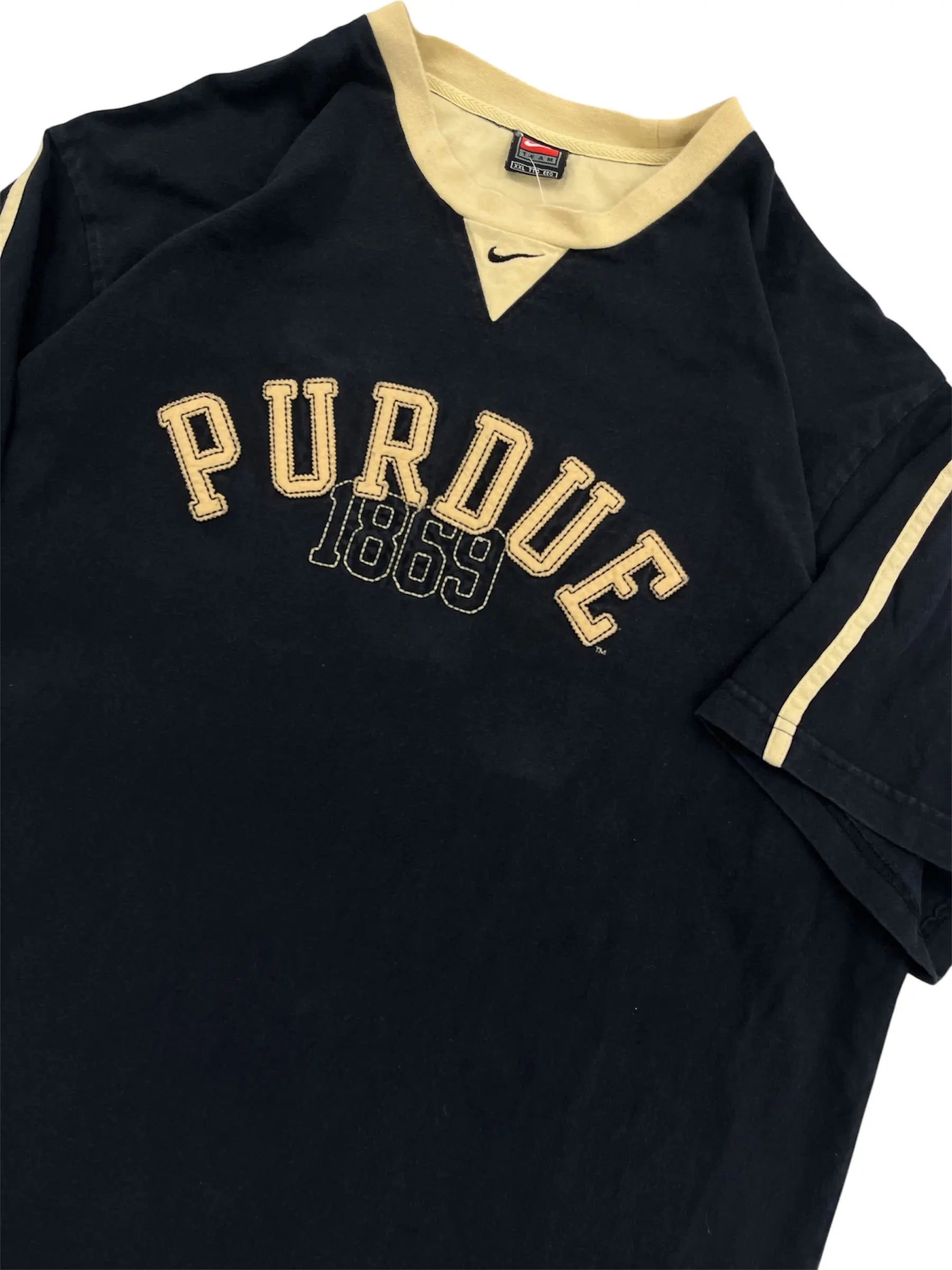 Y2K 2000s Purdue Nike Embroidered Tshirt - XXL Hammered Threads