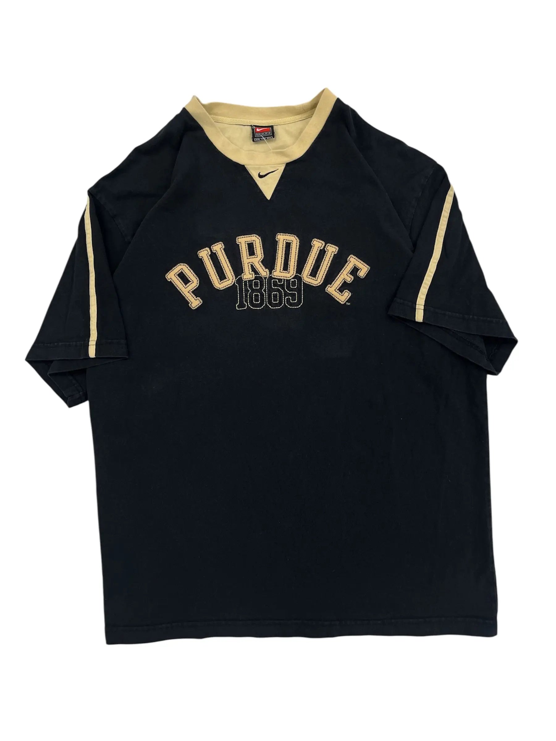 Y2K 2000s Purdue Nike Embroidered Tshirt - XXL Hammered Threads