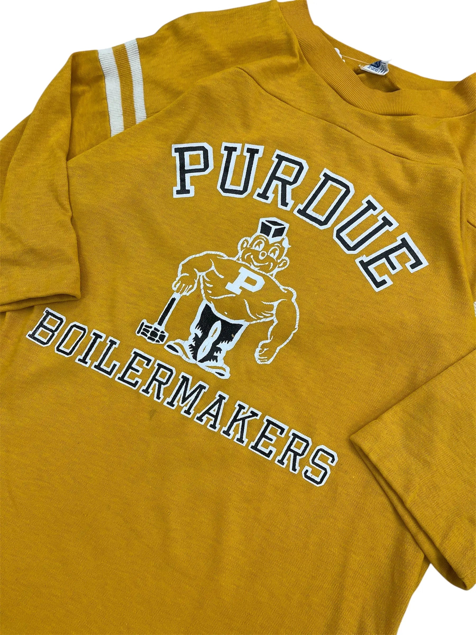Vintage 70s Purdue Boilermakers Graphic Tshirt - M Hammered Threads