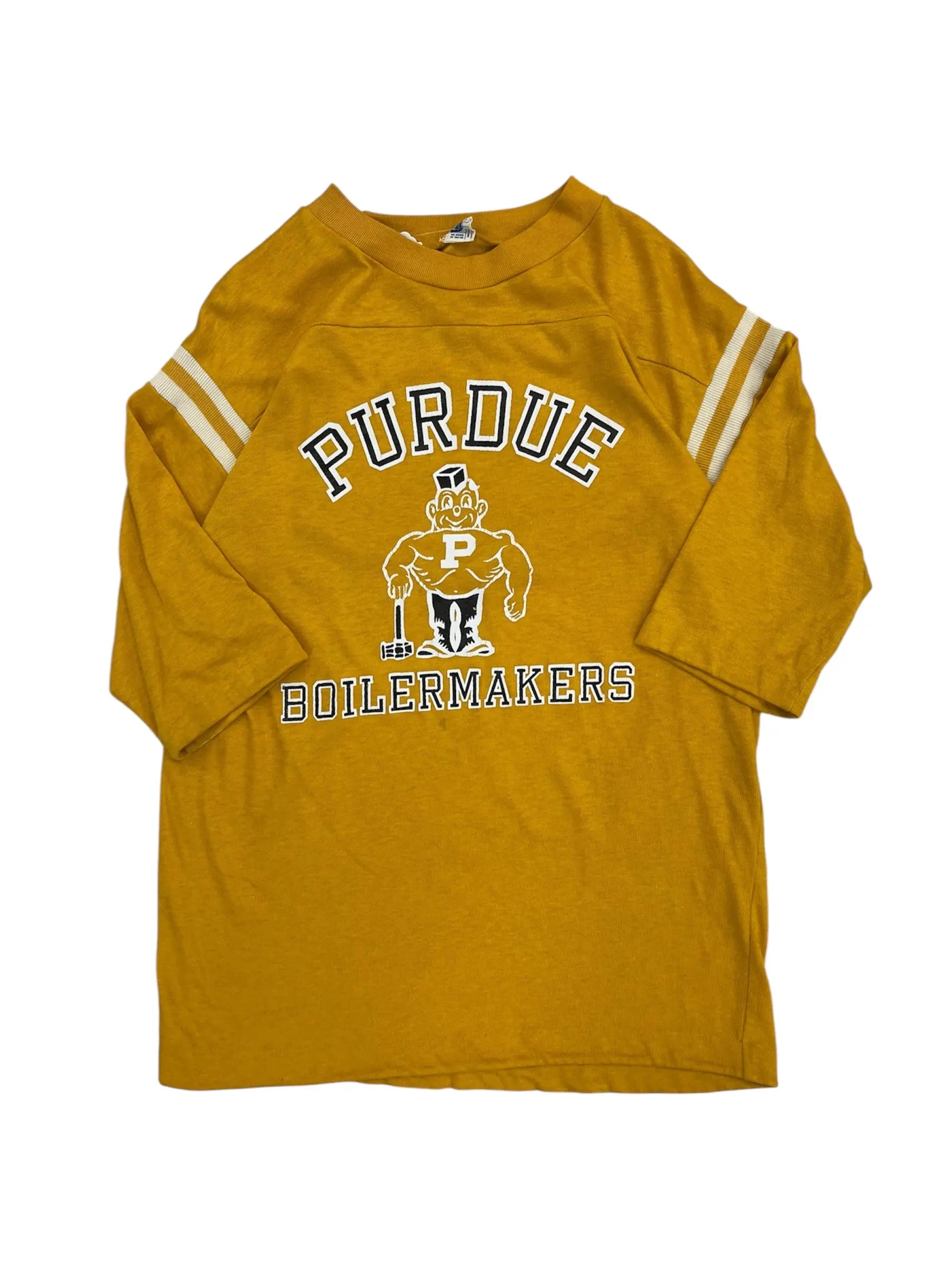 Vintage 70s Purdue Boilermakers Graphic Tshirt - M Hammered Threads