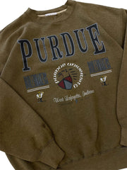 Vintage 90s Purdue Boilermakers West Lafayette Indiana Graphic Crewneck Sweatshirt - XL Hammered Threads
