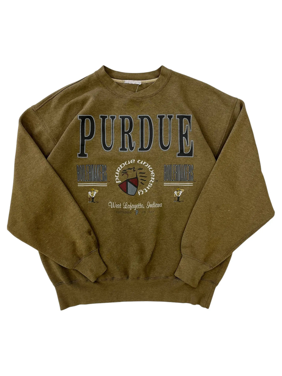 Vintage 90s Purdue Boilermakers West Lafayette Indiana Graphic Crewneck Sweatshirt - XL Hammered Threads