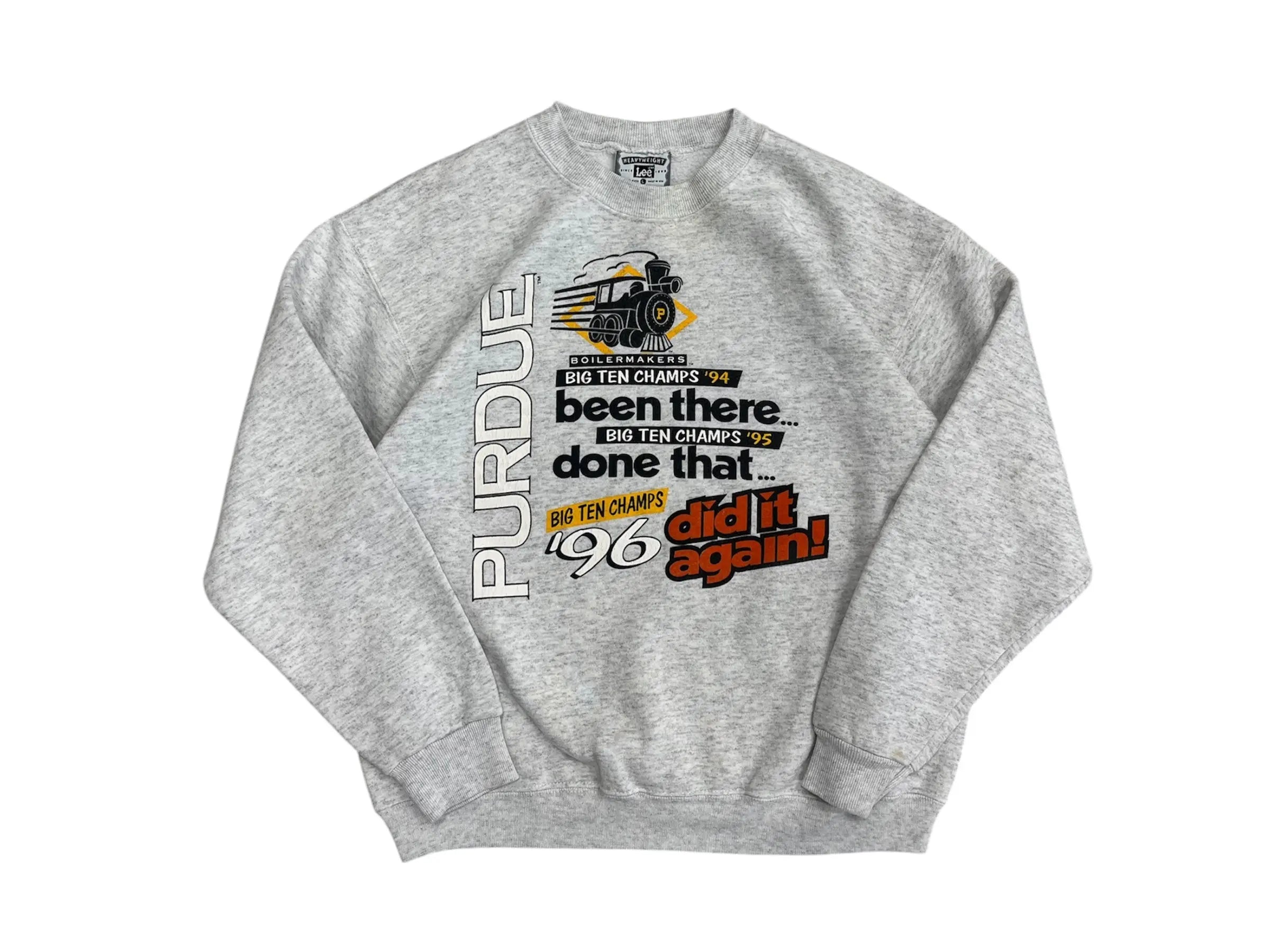 Vintage 1996 Purdue big Ten Champs Basketball Crewneck Sweatshirt - Hammered Threads