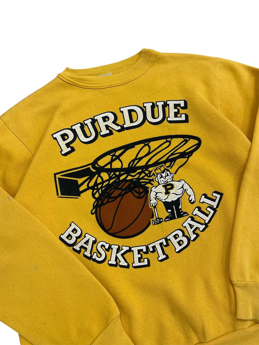 Vintage 80s Purdue Basketball Crewneck Sweatshirt - Hammered Threads