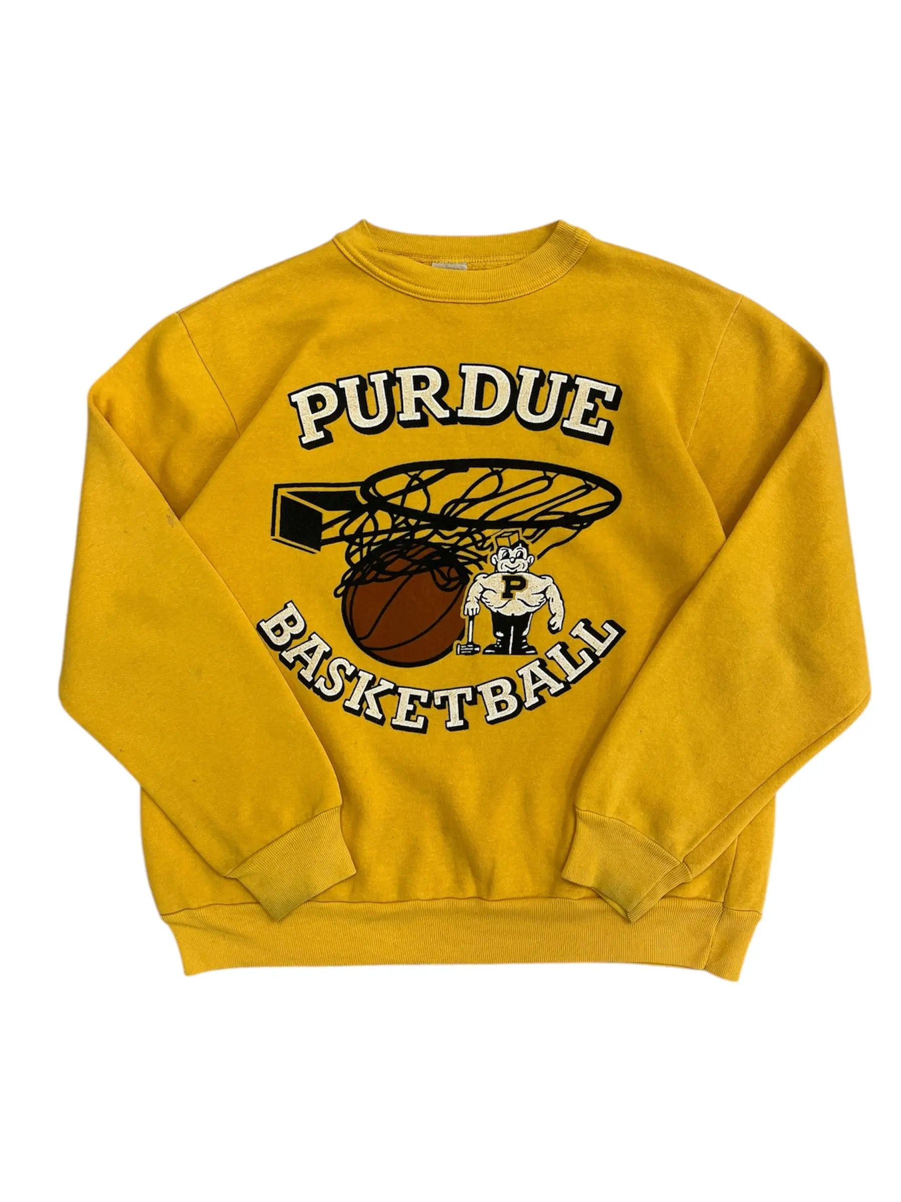 Vintage 80s Purdue Basketball Crewneck Sweatshirt - Hammered Threads