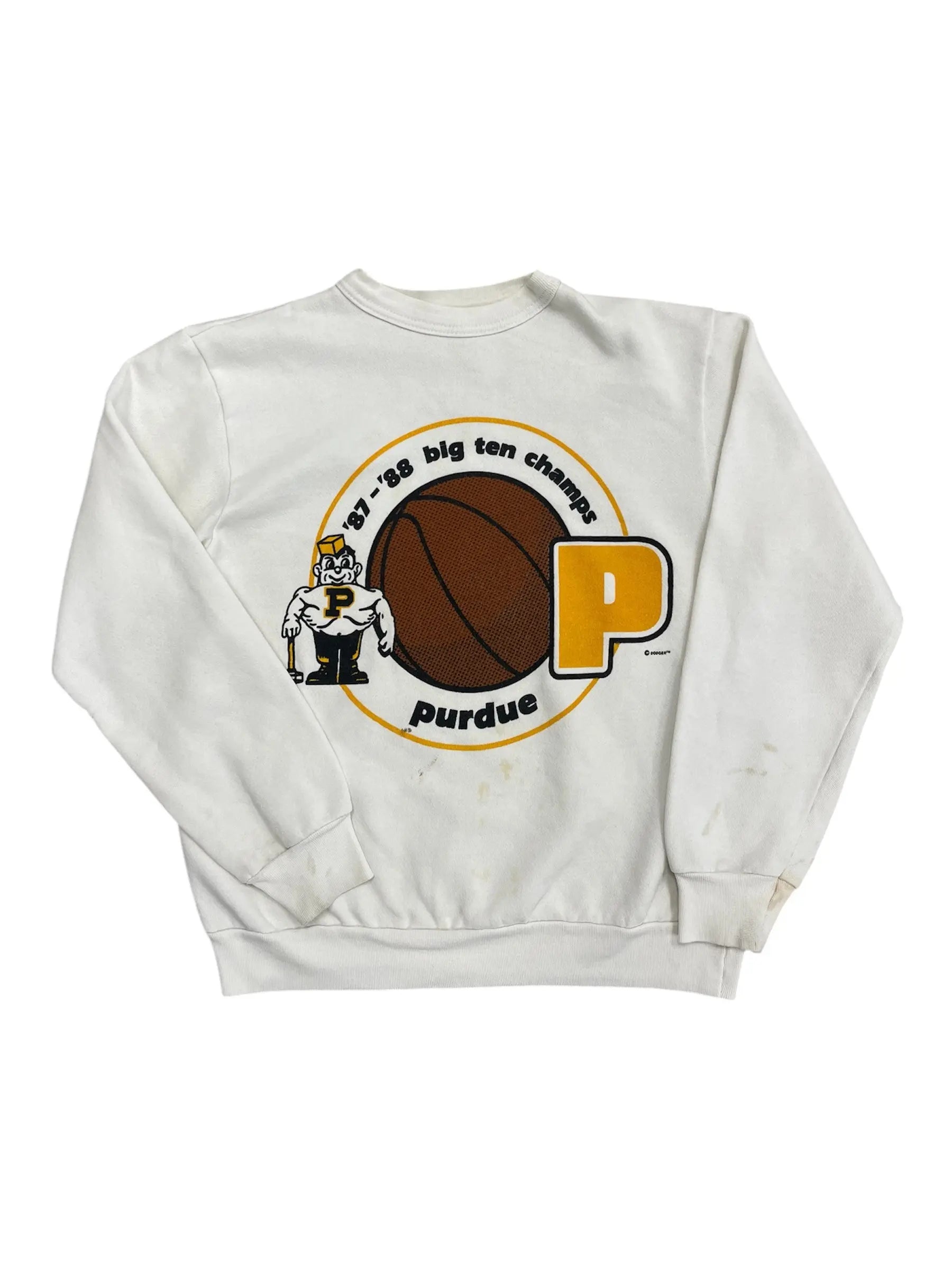 Vintage 1988 Purdue Big Ten Champs Basketball Crewneck Sweatshirt - Hammered Threads