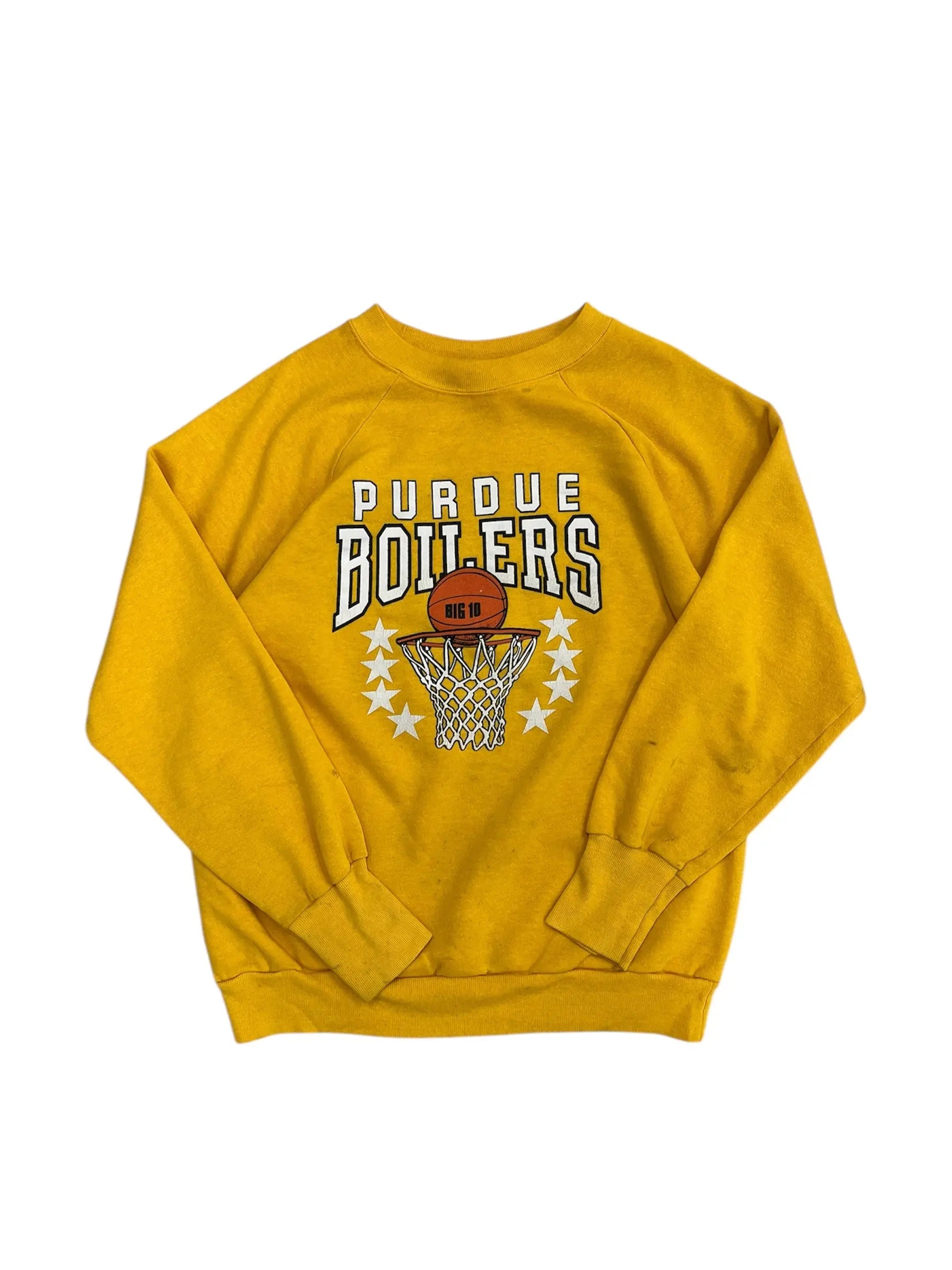 Vintage 80s Purdue Boilers Basketball Crewneck Sweatshirt - Hammered Threads