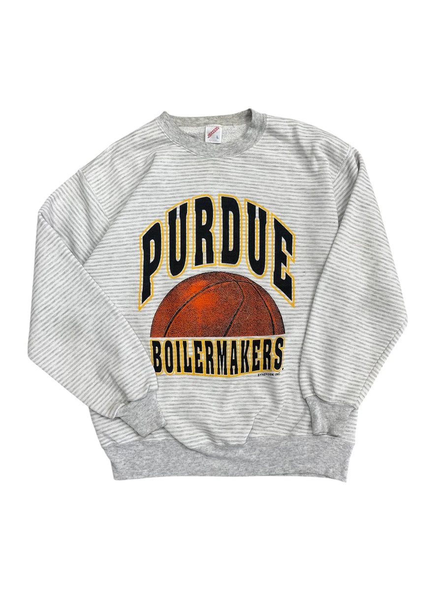 Vintage 90s Purdue Boilermakers Basketball Crewneck Sweatshirt - Hammered Threads