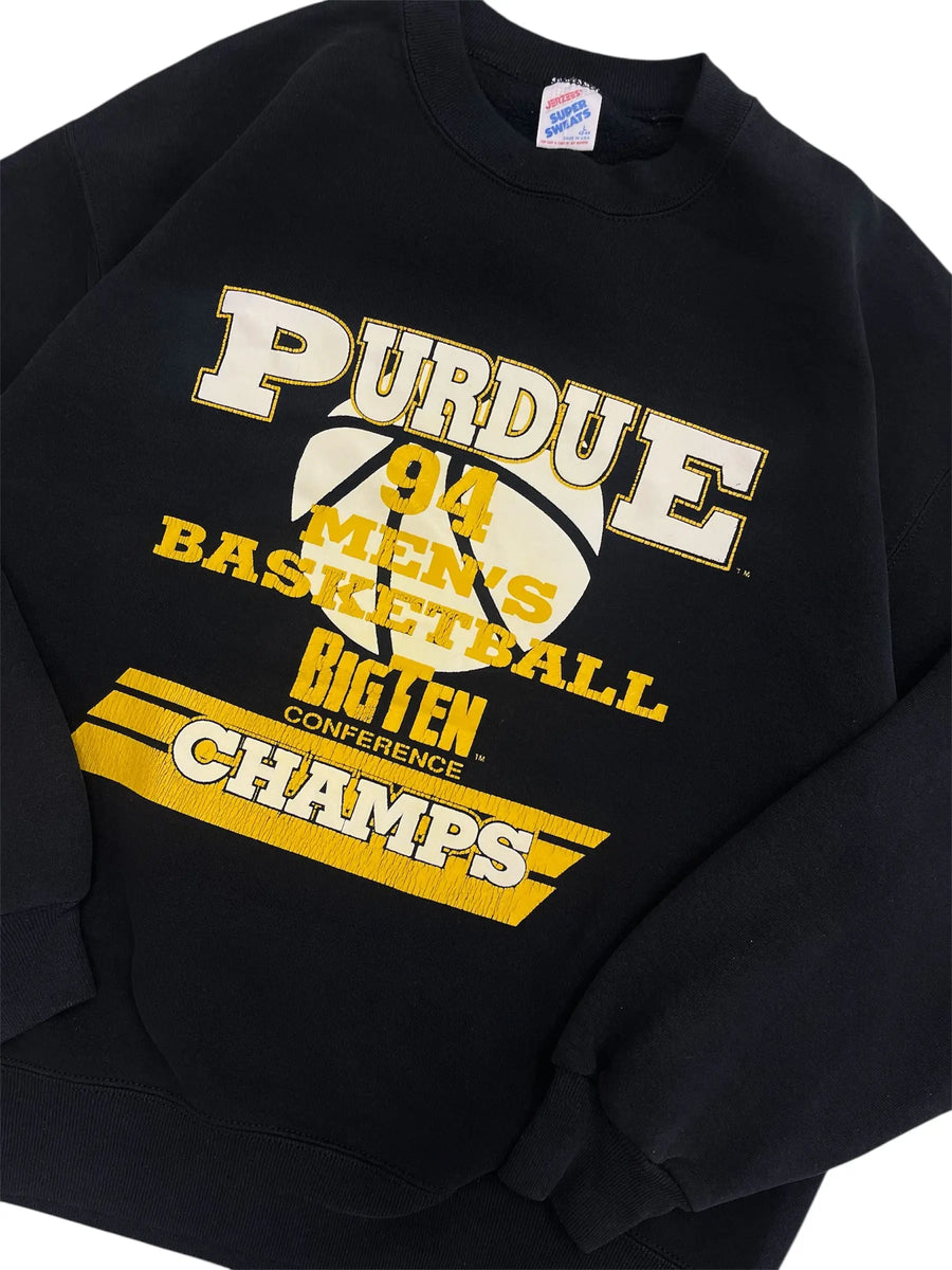 Vintage 1994 Purdue Big Ten Champs Basketball Crewneck Sweatshirt - Hammered Threads