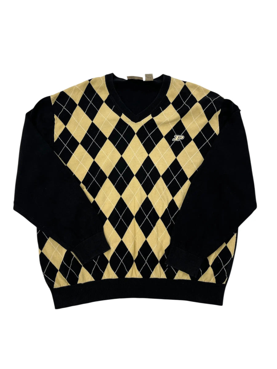 Y2K 2000s Purdue Embroidered Sweater - L Hammered Threads