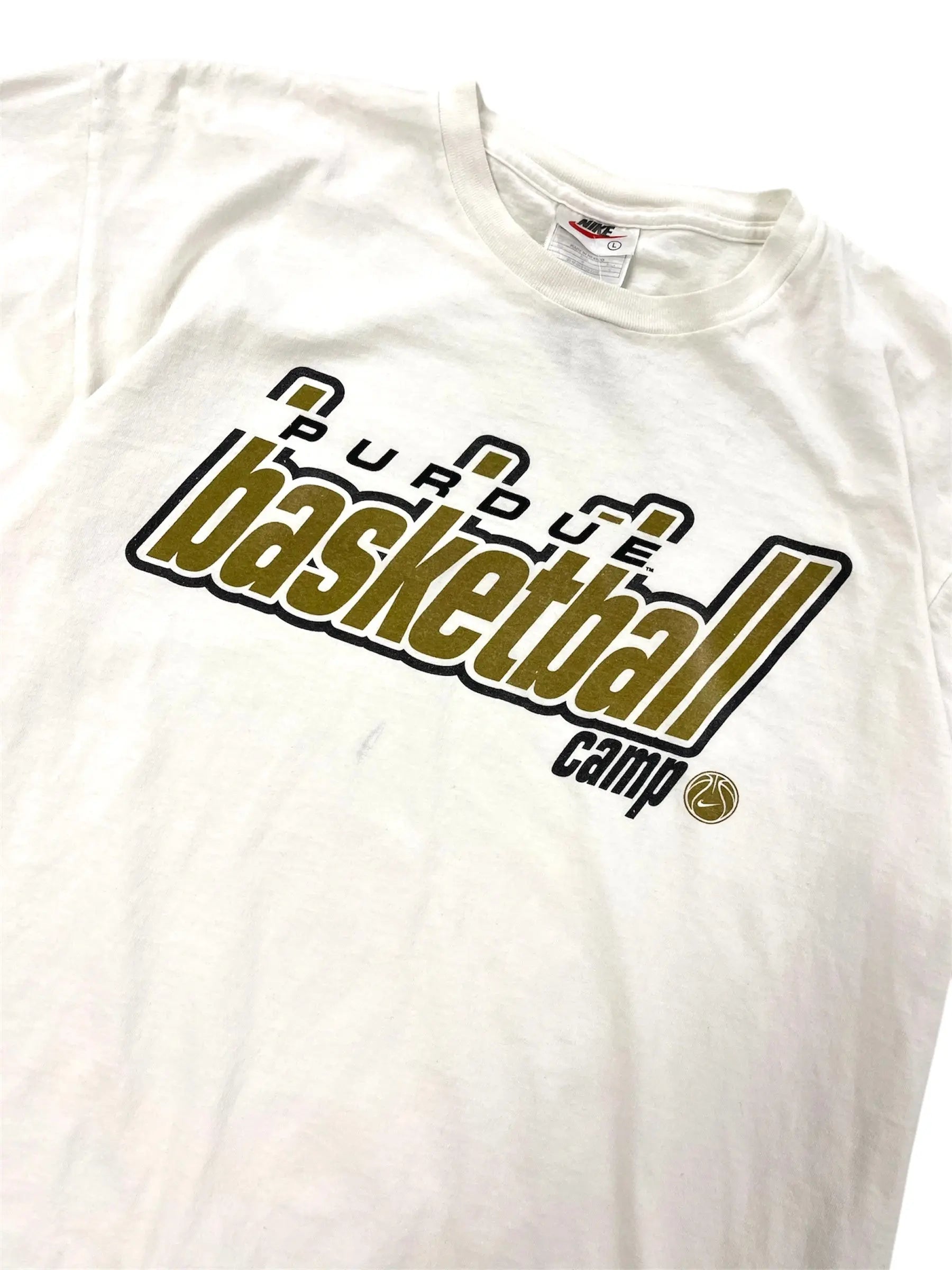 Vintage 90s Purdue Nike Basketball Camp Graphic Tshirt - L Hammered Threads