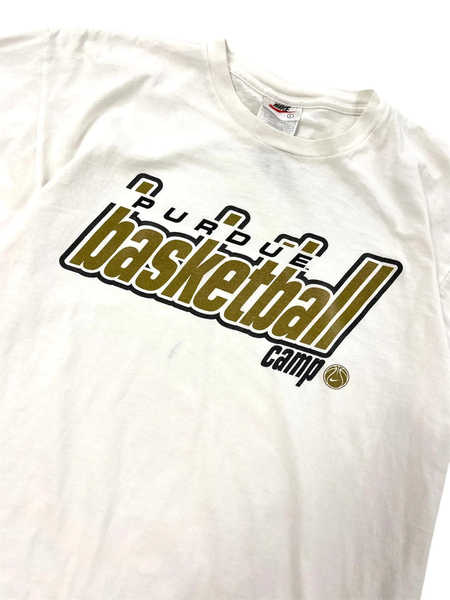 Vintage 90s Purdue Nike Basketball Camp Graphic Tshirt - L Hammered Threads