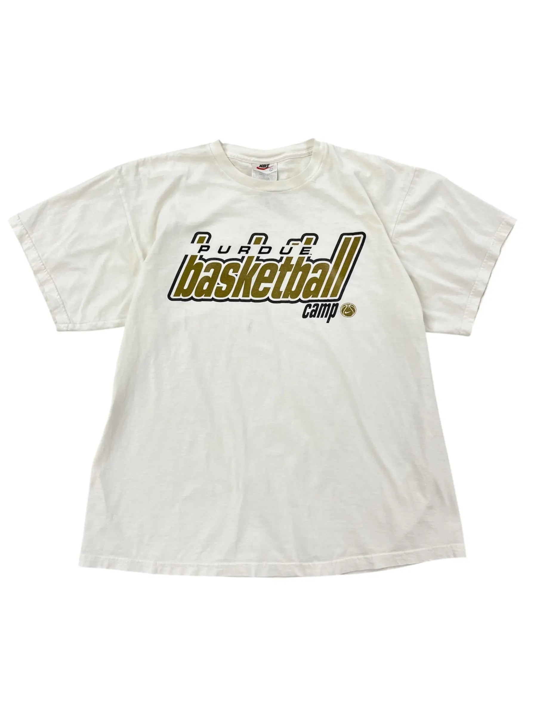 Vintage 90s Purdue Nike Basketball Camp Graphic Tshirt - L Hammered Threads