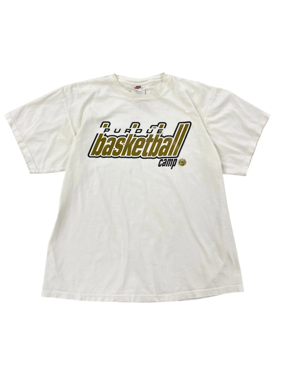 Vintage 90s Purdue Nike Basketball Camp Graphic Tshirt - L Hammered Threads
