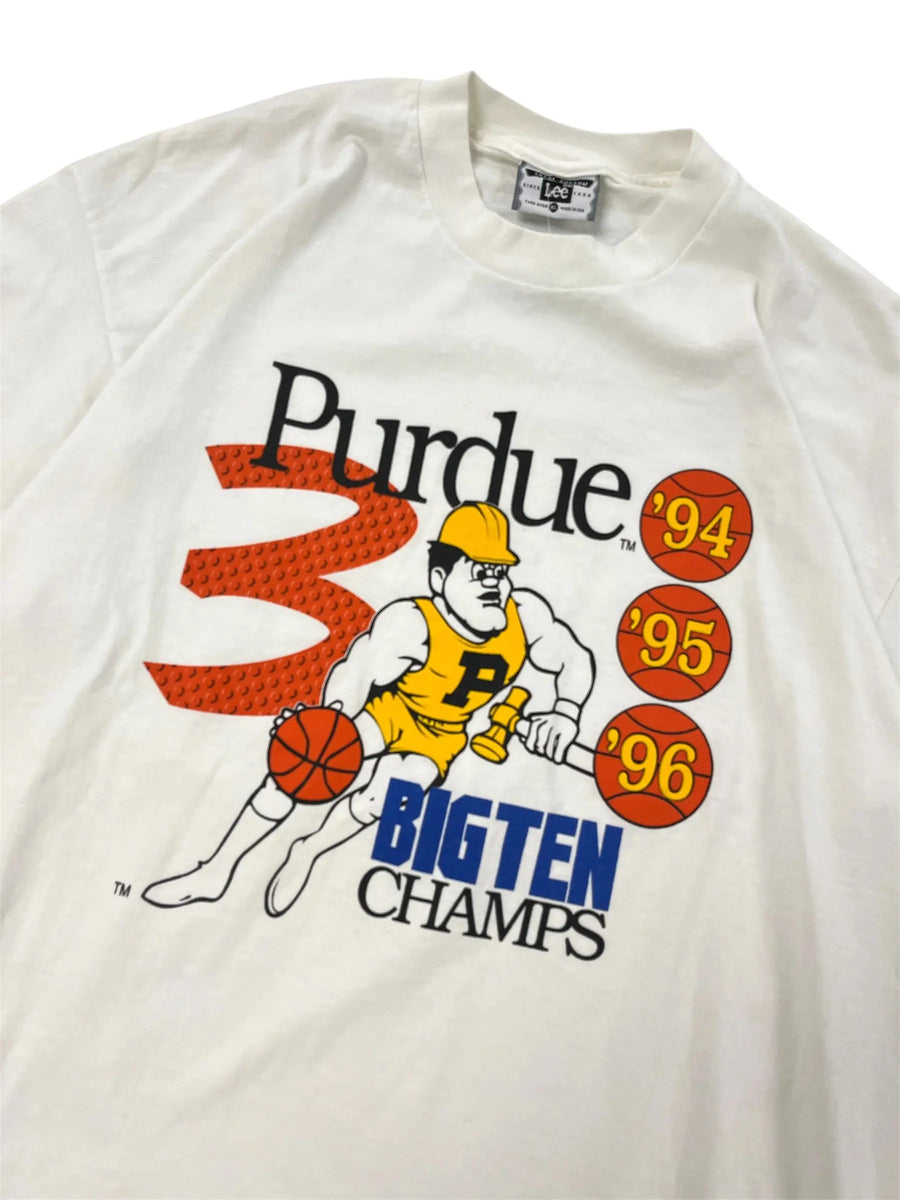 1996 Purdue Big Ten Champs 3 Pete Graphic Basketball Tshirt - XL Hammered Threads