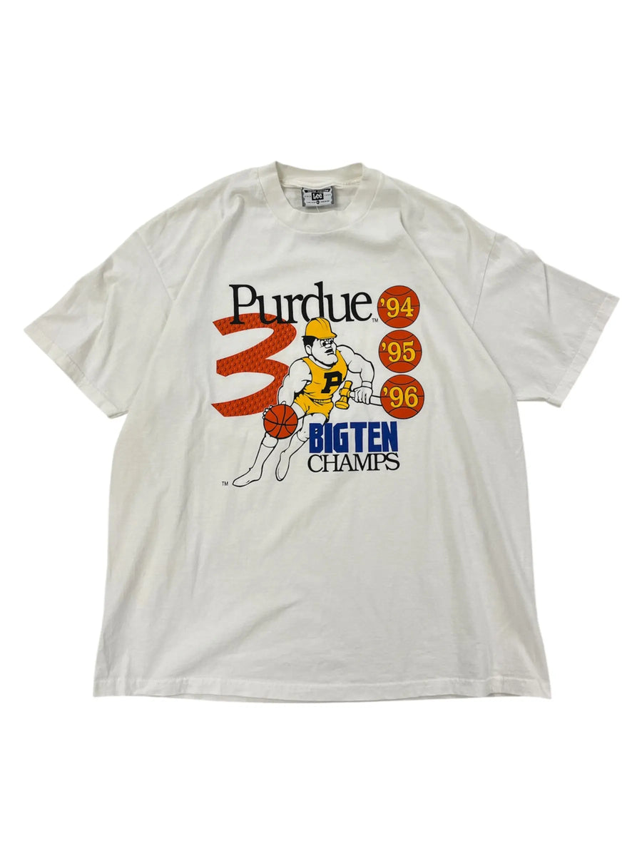 1996 Purdue Big Ten Champs 3 Pete Graphic Basketball Tshirt - XL Hammered Threads