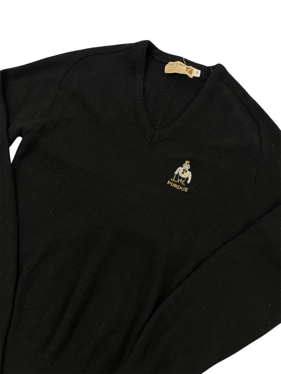 Vintage 70s Purdue Embroidered Sweater - S Hammered Threads