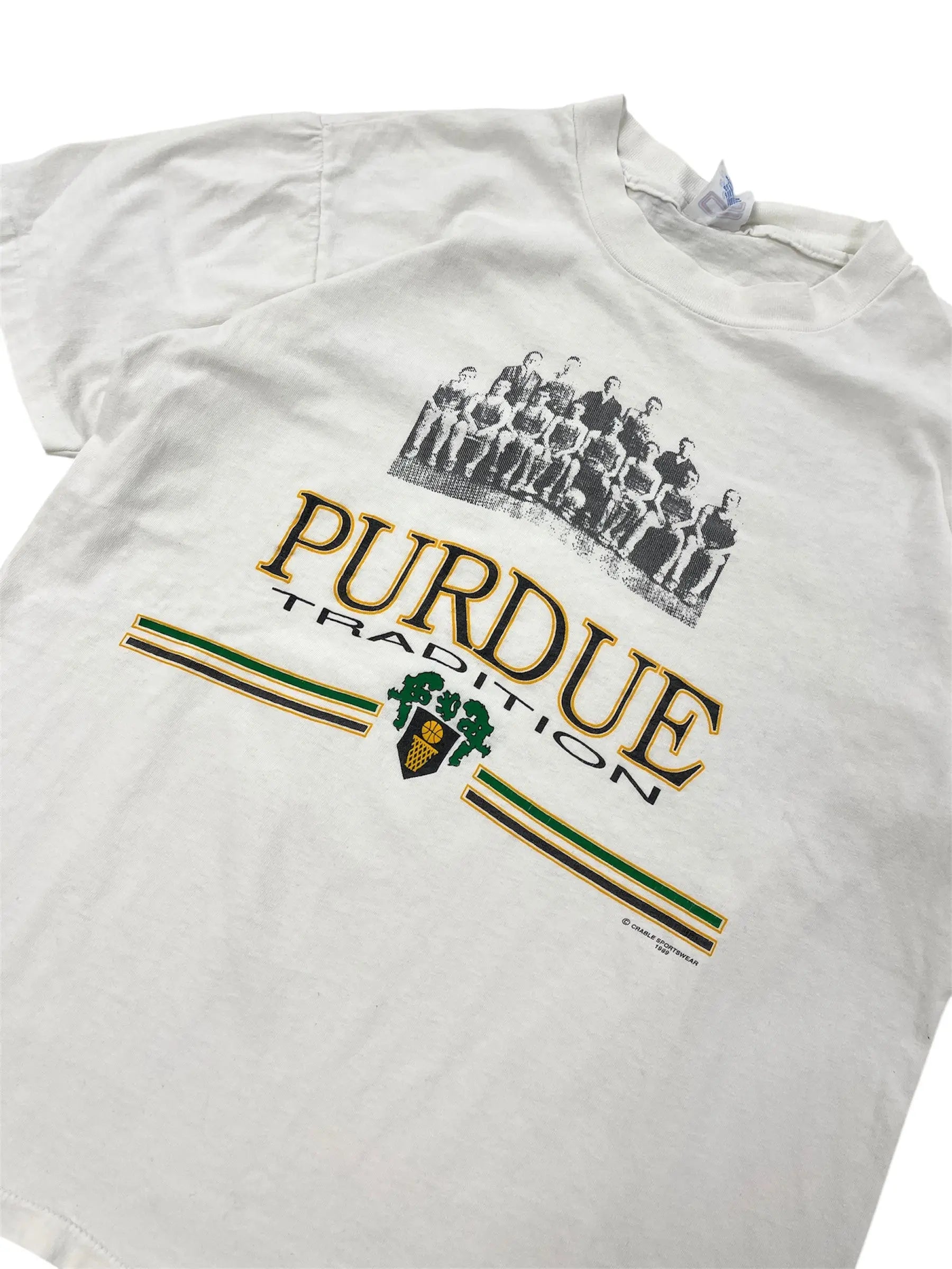 1989 Purdue Tradition Graphic Basketball Tshirt - Boxy M Hammered Threads