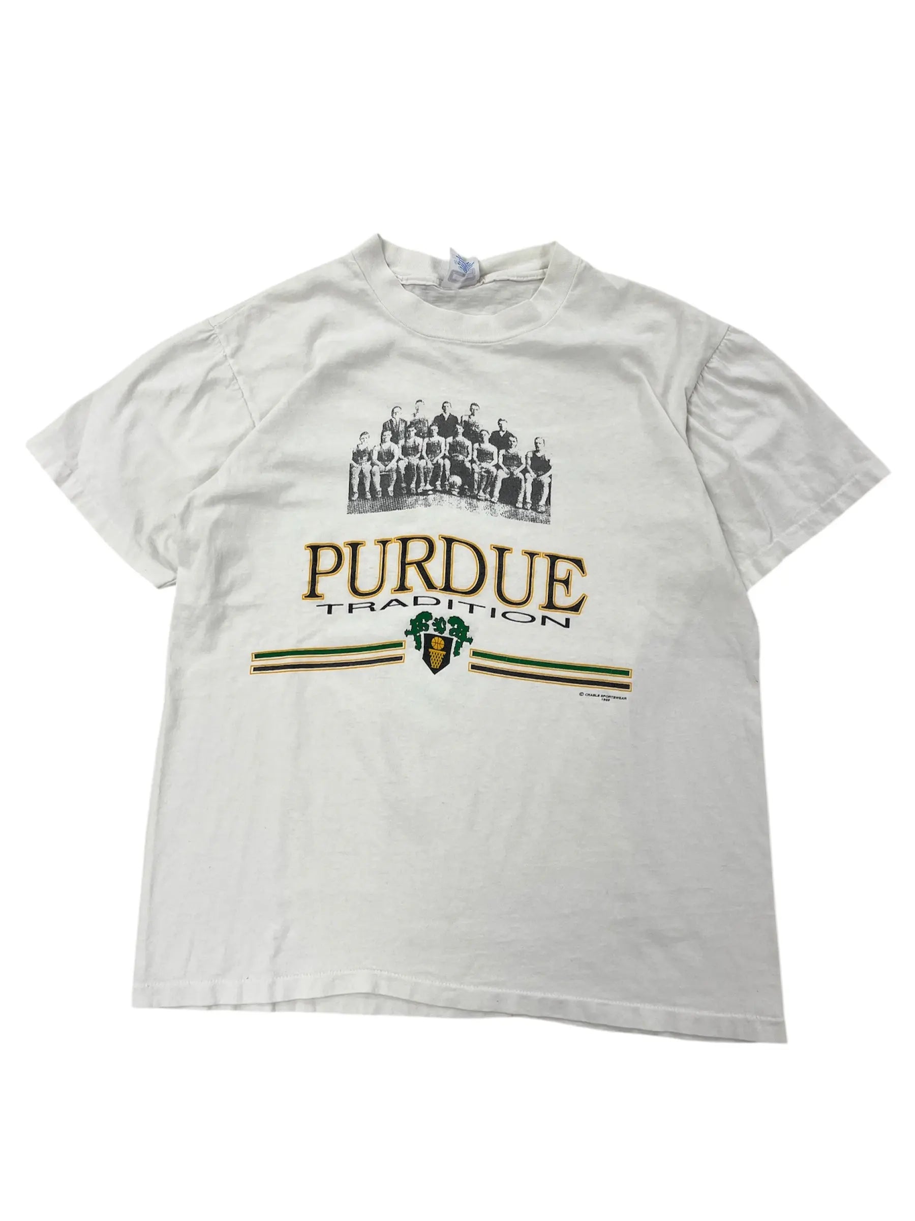 1989 Purdue Tradition Graphic Basketball Tshirt - Boxy M Hammered Threads