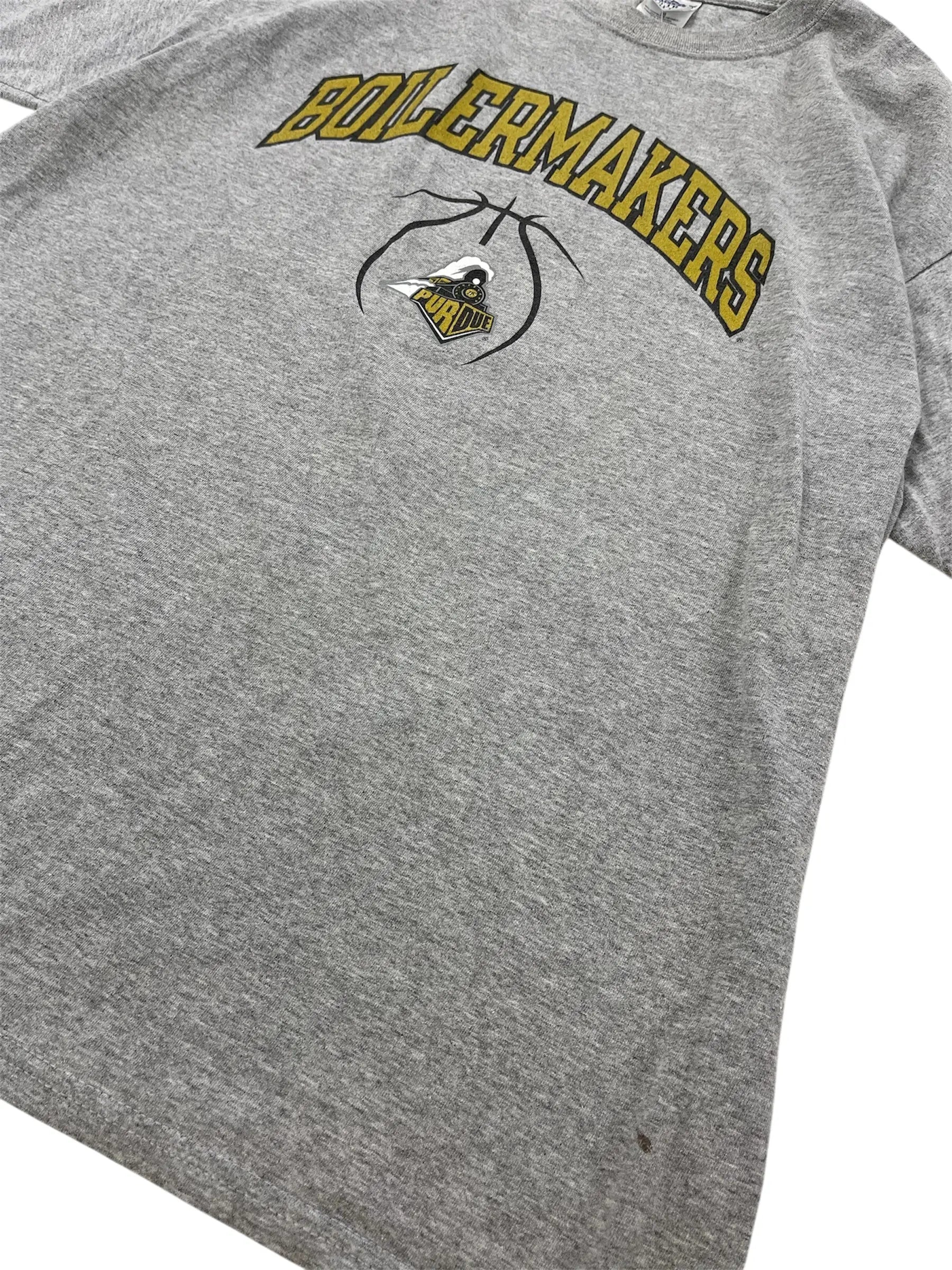 Y2K 2000s Purdue Boilermakers Graphic Basketball Tshirt - XL Hammered Threads