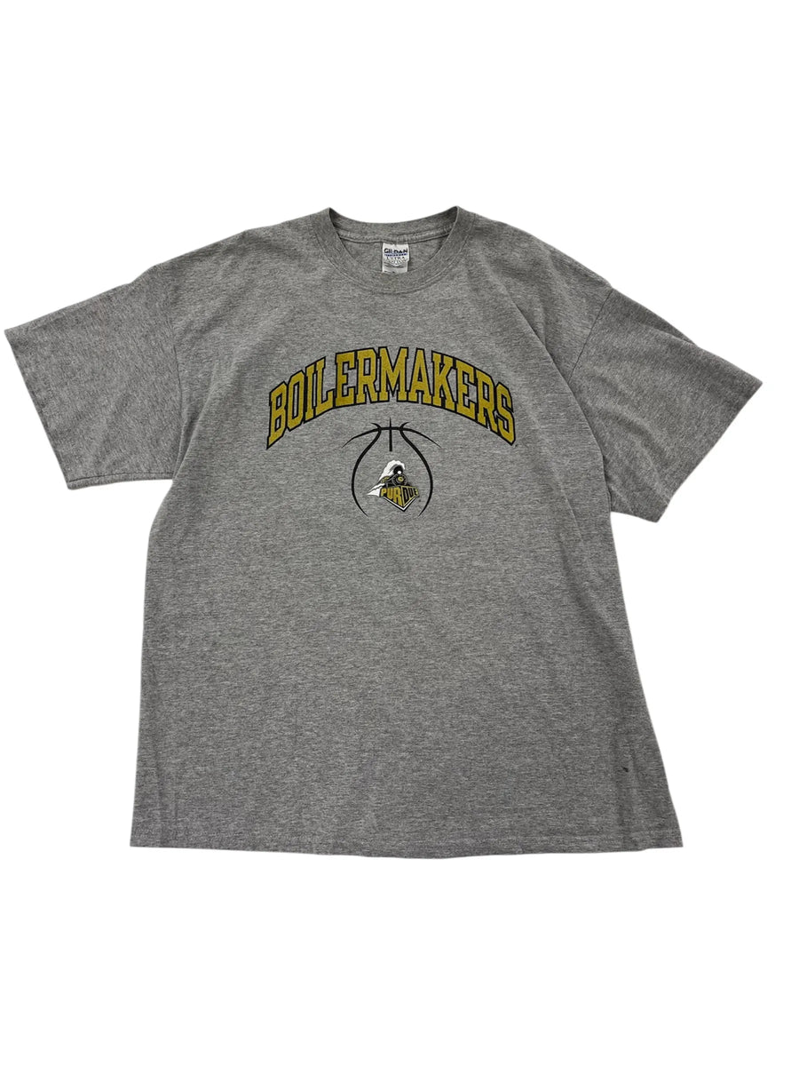 Y2K 2000s Purdue Boilermakers Graphic Basketball Tshirt - XL Hammered Threads