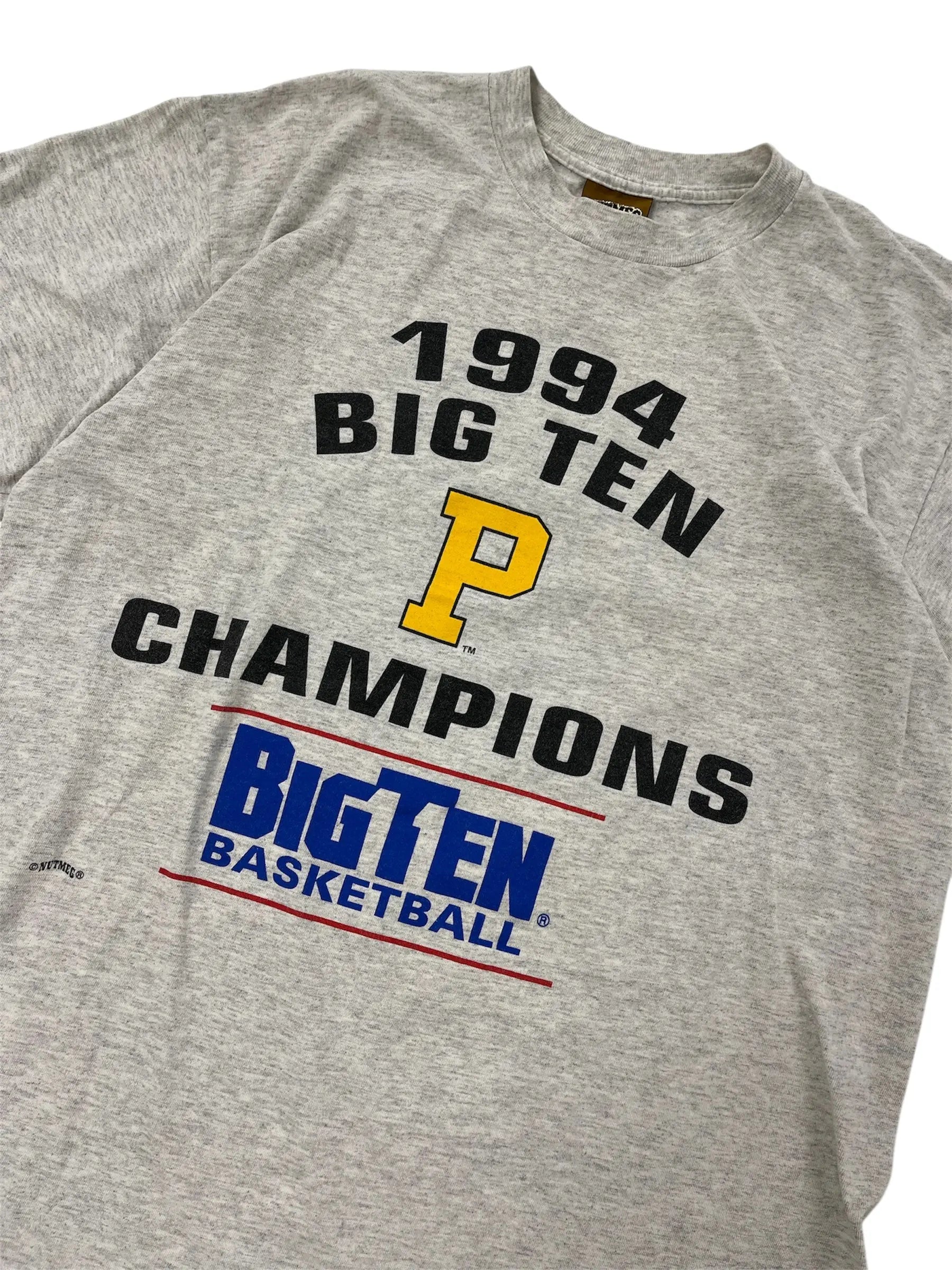 1994 Purdue Big Ten Champs Graphic Basketball Tshirt - L Hammered Threads