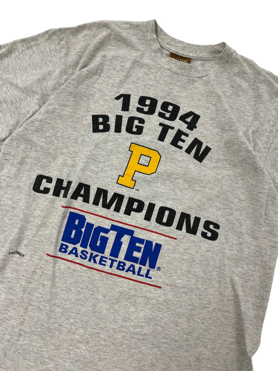 1994 Purdue Big Ten Champs Graphic Basketball Tshirt - L Hammered Threads