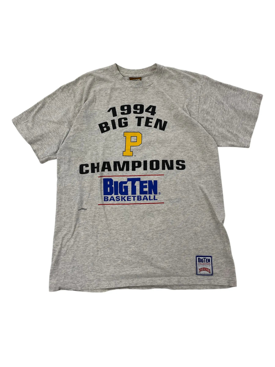 1994 Purdue Big Ten Champs Graphic Basketball Tshirt - L Hammered Threads