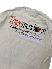 1996 Purdue Basketball Big Ten Champs 3 Pete Graphic Tshirt - L Hammered Threads