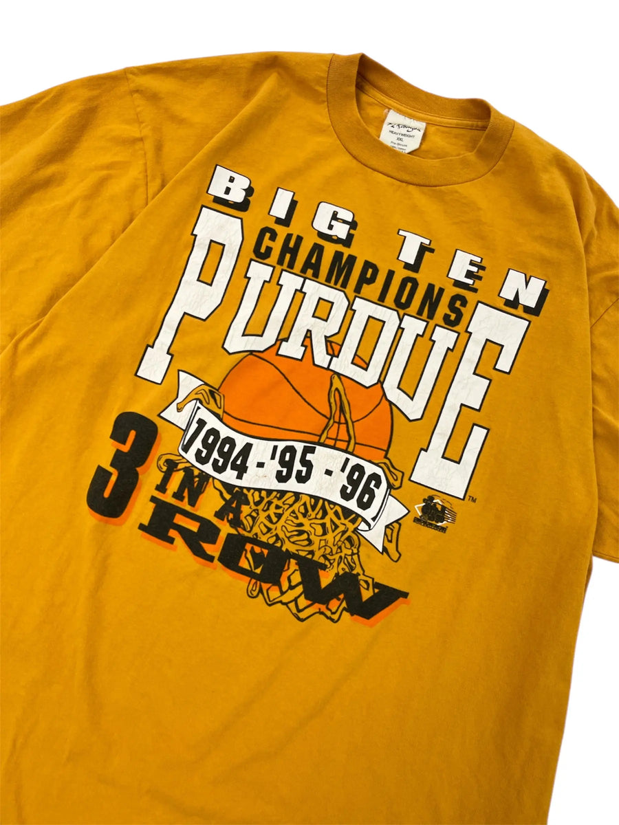 1996 Purdue Basketball 3 Pete Big Ten Champs Graphic Tshirt - XL Hammered Threads
