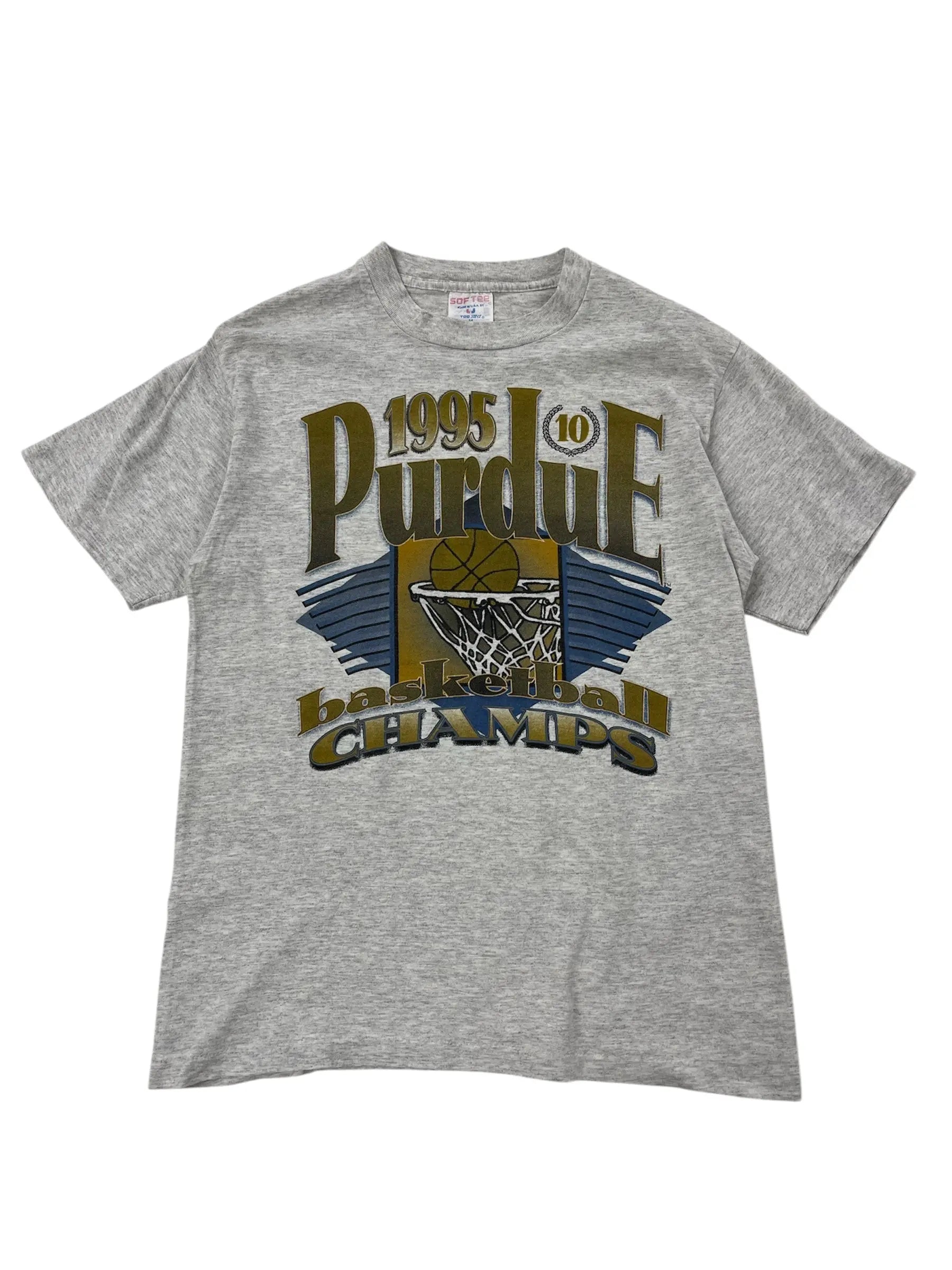 1995 Purdue Basketball Big Ten Champs Graphic Tshirt - M Hammered Threads
