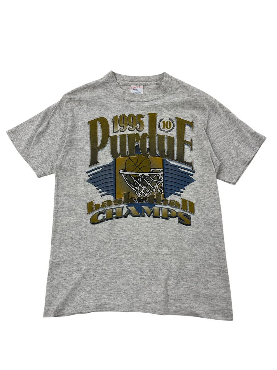 1995 Purdue Basketball Big Ten Champs Graphic Tshirt - M Hammered Threads