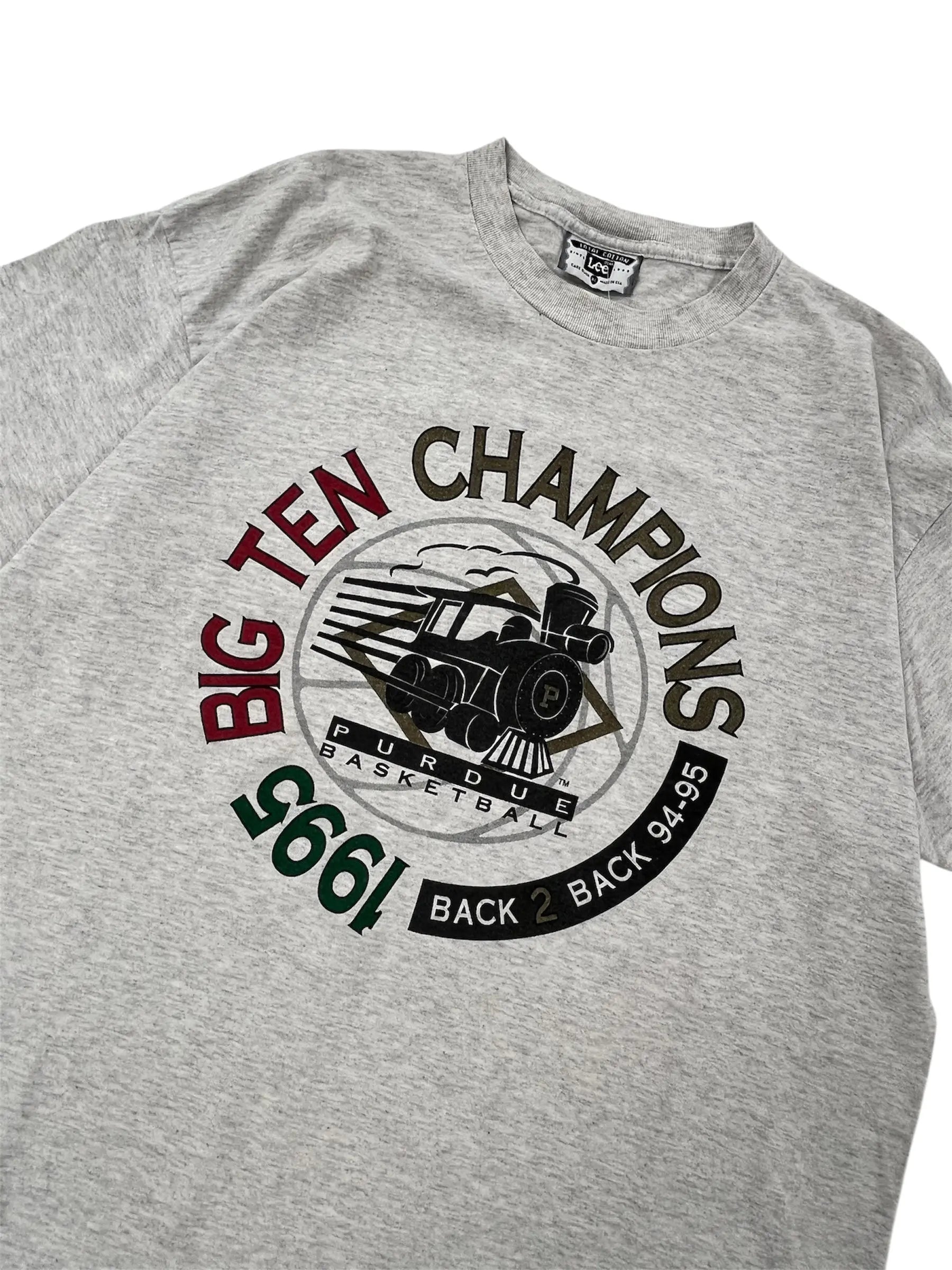 1995 Purdue Basketball Big Ten Champs Graphic Tshirt - xl Hammered Threads