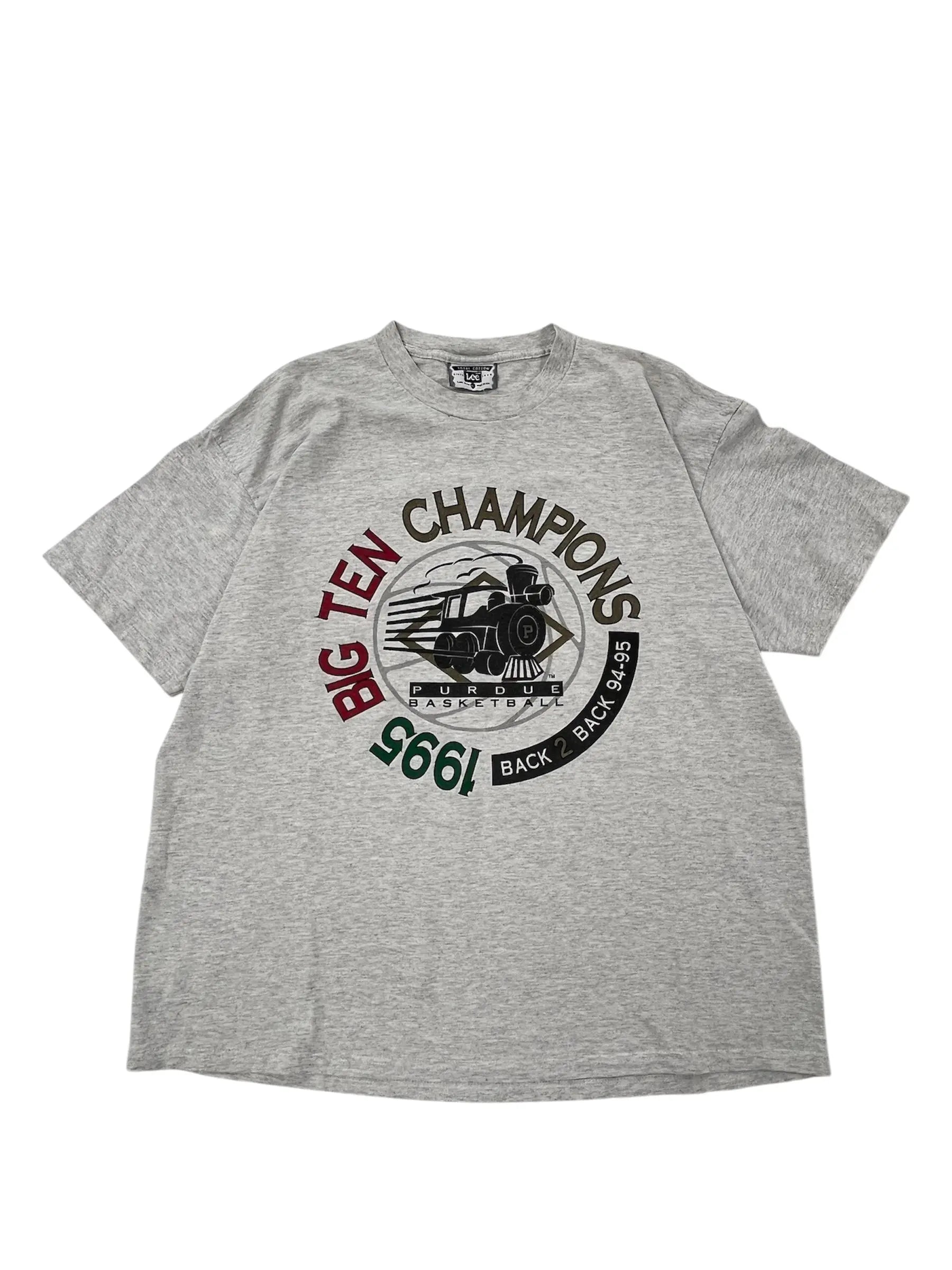 1995 Purdue Basketball Big Ten Champs Graphic Tshirt - xl Hammered Threads