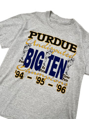 1996 Purdue Basketball Big Ten Champs 3 Pete Graphic Tshirt - L Hammered Threads