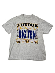 1996 Purdue Basketball Big Ten Champs 3 Pete Graphic Tshirt - L Hammered Threads