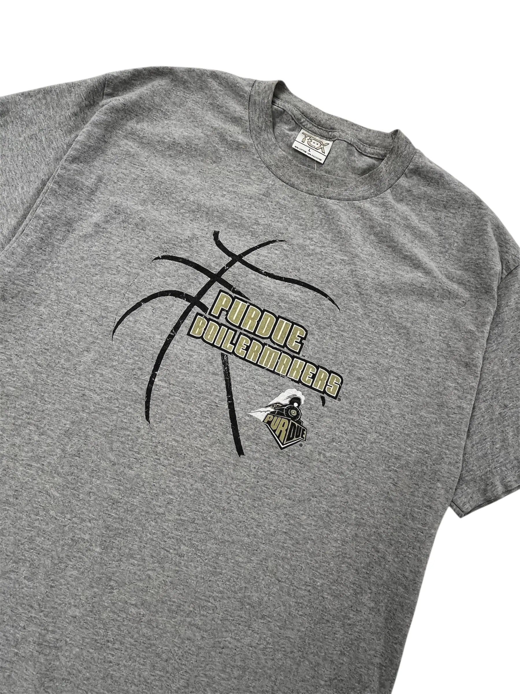 Y2K 2000s Purdue Basketball Graphic Tshirt - L Hammered Threads