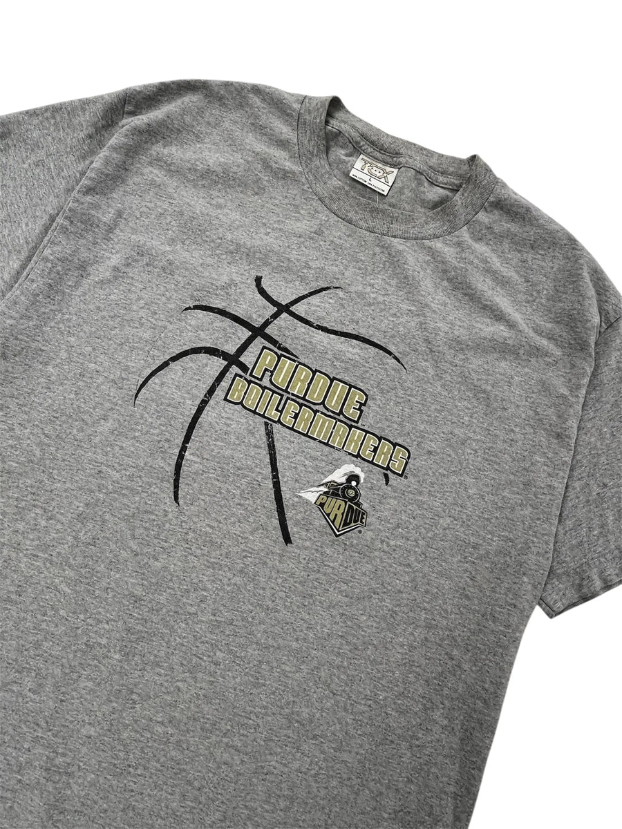 Y2K 2000s Purdue Basketball Graphic Tshirt - L Hammered Threads