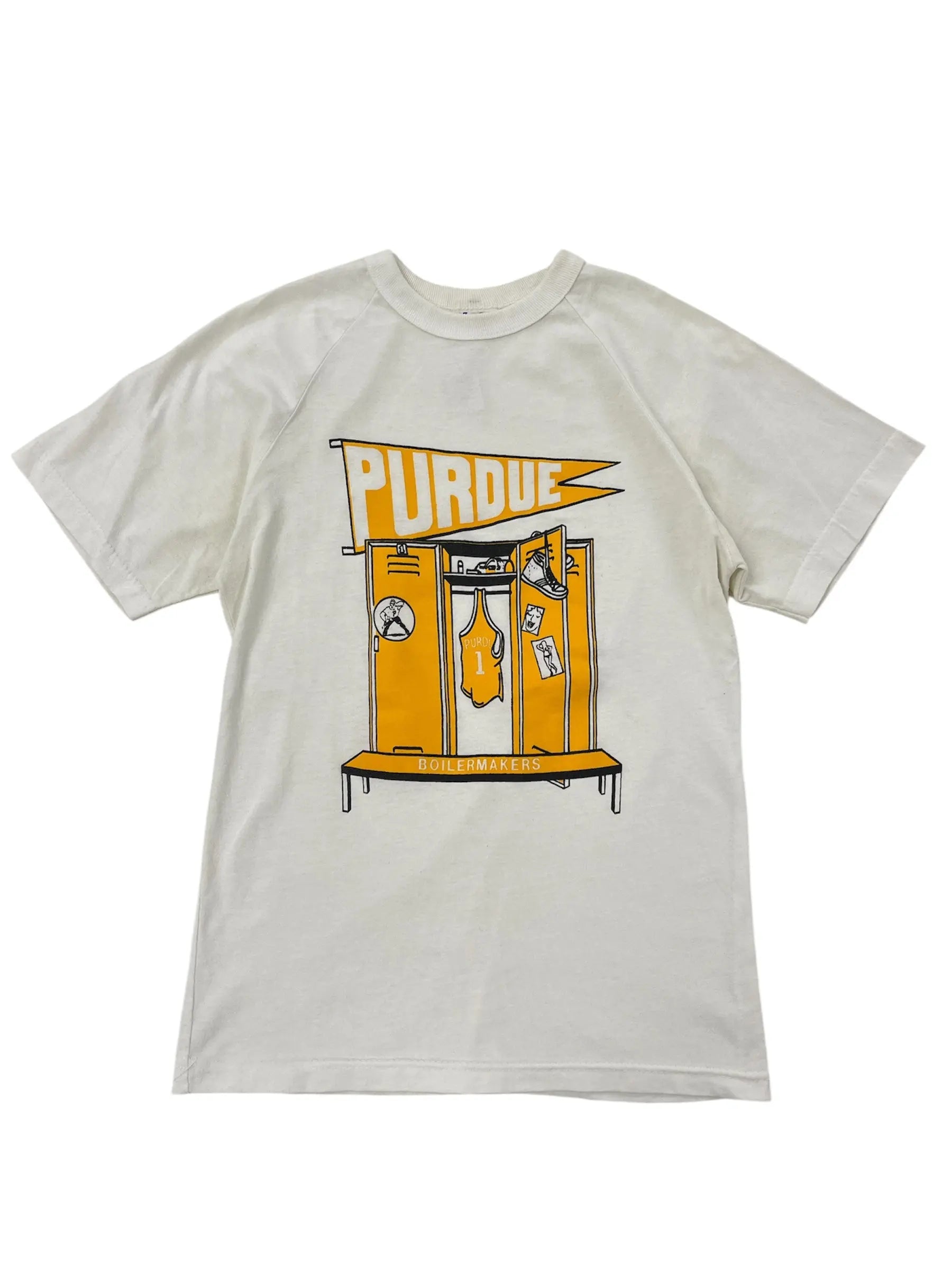 Vintage 80s Purdue Graphic Basketball Tshirt - S Hammered Threads