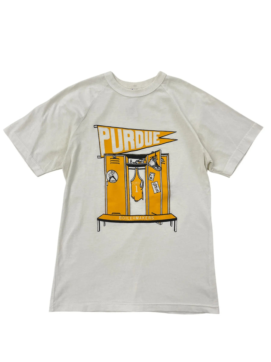 Vintage 80s Purdue Graphic Basketball Tshirt - S Hammered Threads