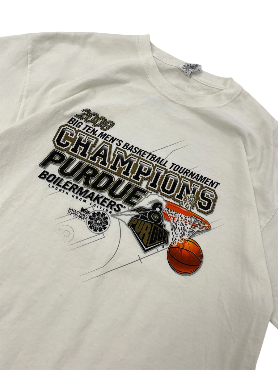 2009 Purdue Basketball Big Ten Champs Graphic Tshirt - XL Hammered Threads
