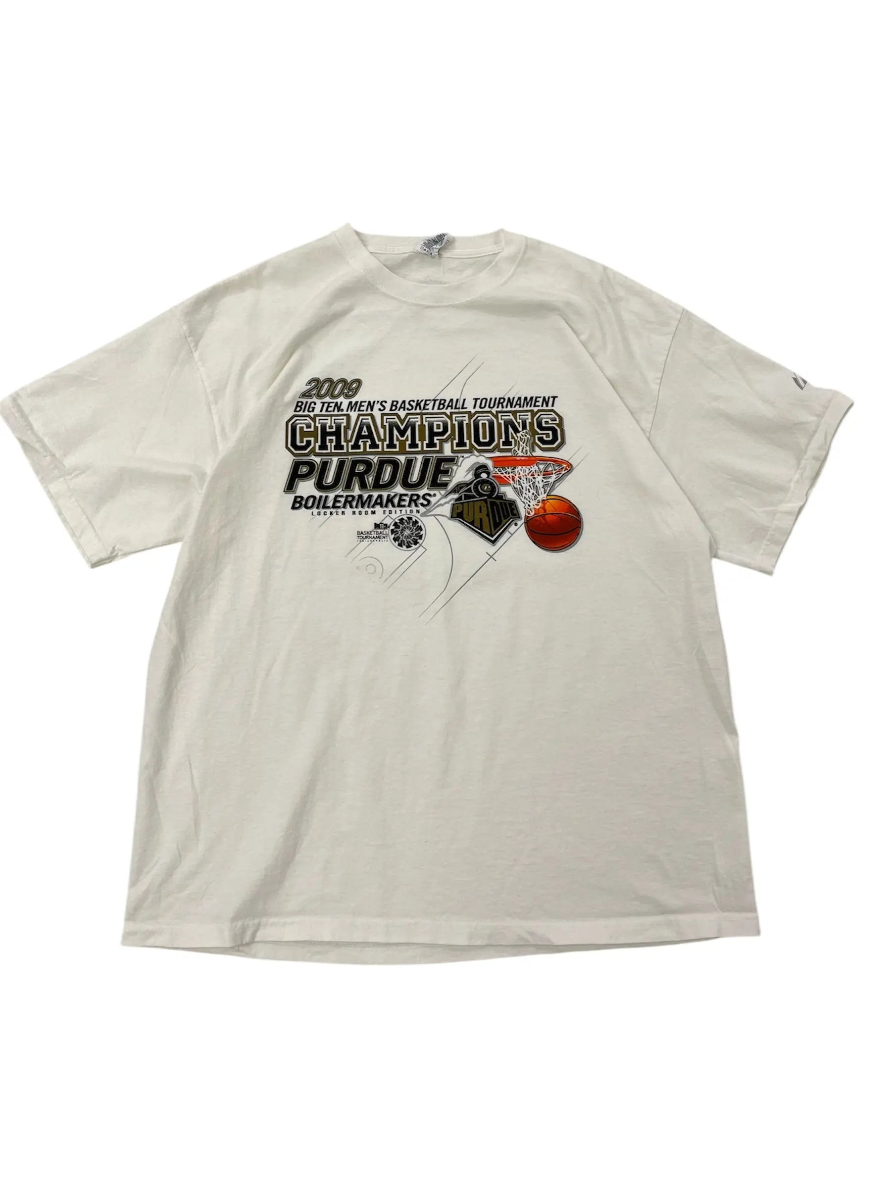 2009 Purdue Basketball Big Ten Champs Graphic Tshirt - XL Hammered Threads