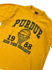 1988 Purdue Basketball Big Ten Champs Graphic Tshirt - M Hammered Threads